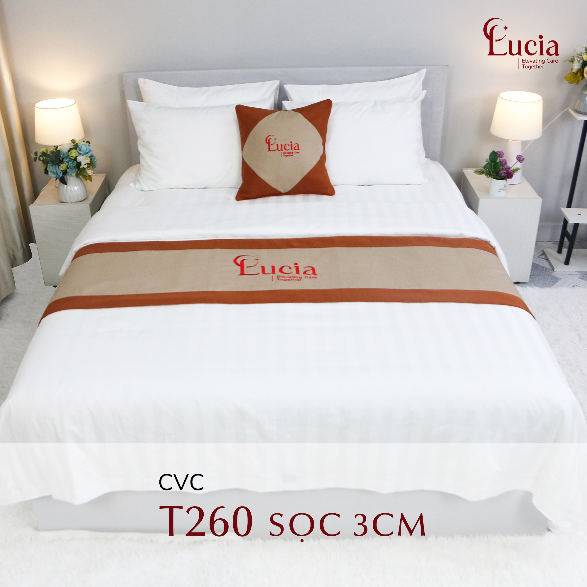 CVC T260 Trắng Sọc 3cm