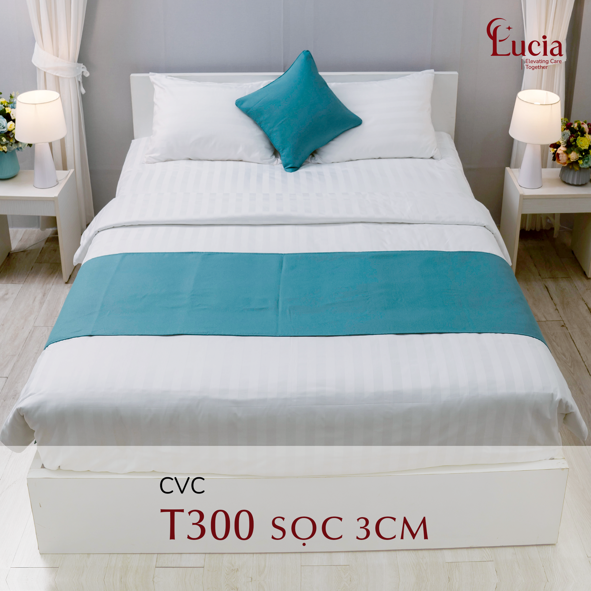 CVC T300 Trắng Sọc 3cm