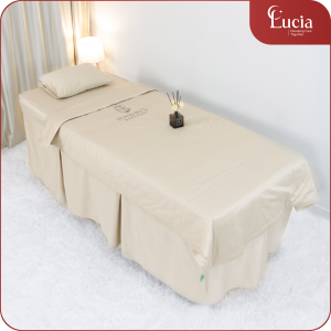 Bộ chăn ga spa & clinic chất liệu satin cao cấp
