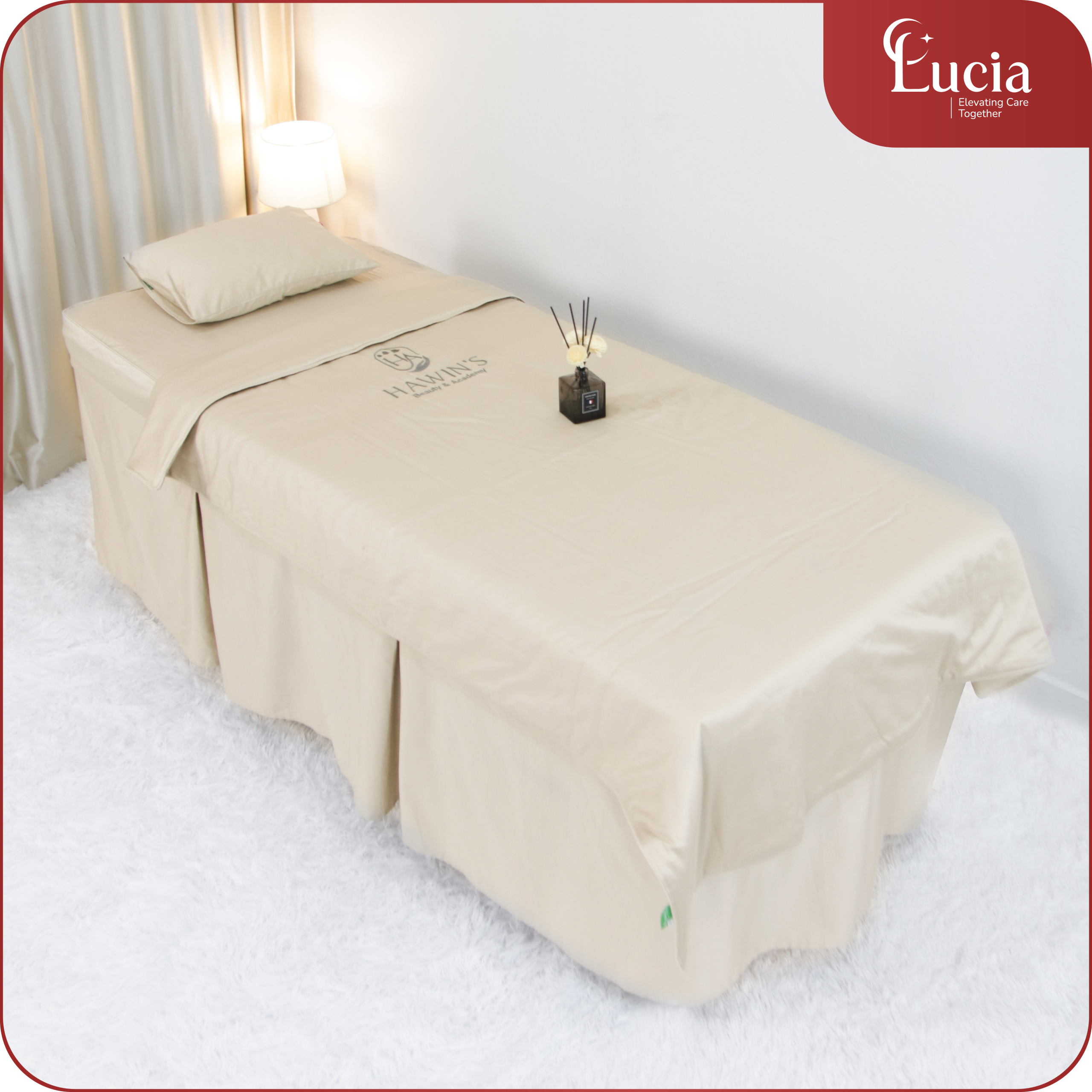 Bộ chăn ga spa & clinic chất liệu satin cao cấp