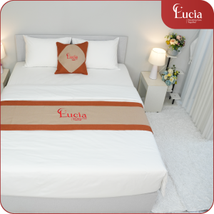 Bộ Chăn Ga Khách sạn | Vải T260 Trắng Trơn | 60% Cotton 40% Polyester ít nhăn