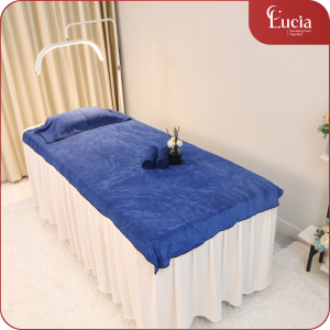 Khăn Trải Giường Spa | 90*190cm | Micrifiber mềm mịn-Xanh than