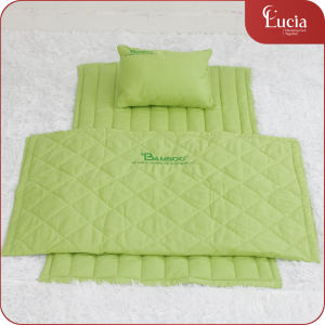 Bộ Mền Gối Tiểu Học | Cotton Satin Hàn Quốc | Thêu logo