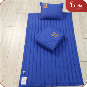 Nệm Trải Trường Học | Cotton Satin Hàn Quốc | Màu xanh bích