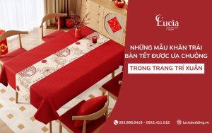 Những mẫu khăn trải bàn Tết được ưa chuộng trong trang trí nhà ngày xuân