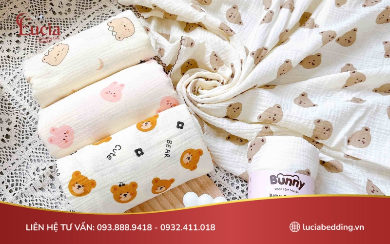 Nên chọn khăn có tỷ lệ sợi cotton cao hoặc dòng tự nhiên để tránh gây kích ứng