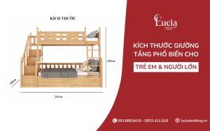 Kích thước giường tầng phổ biến hiện nay cho trẻ em và người lớn