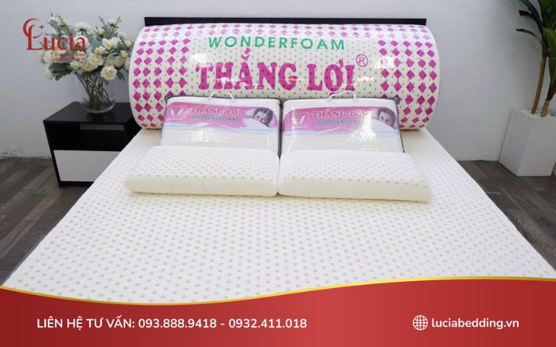 Nệm cao su non Thắng Lợi mát mẻ và có độ thoáng khí vượt trội