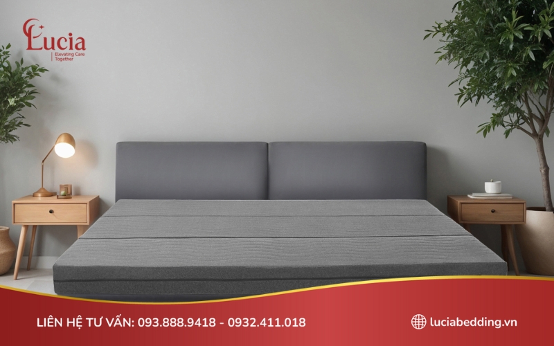 Nệm bông ép của Everon với bề mặt phẳng, chắc chắn giúp nâng đỡ cơ thể tốt hơn