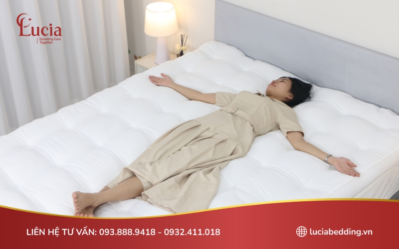 Topper giúp tăng độ êm ái cho các loại nệm cứng hoặc nệm mới chưa vào form