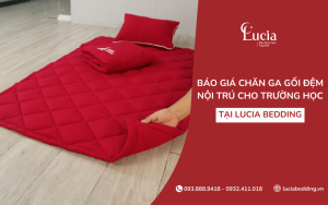 Bảng báo giá chăn ga gối đệm nội trú cho trường học tại Lucia Bedding