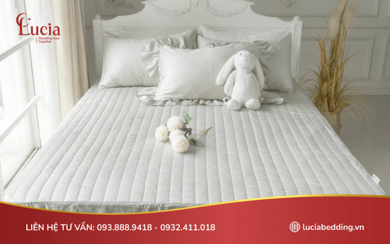 Ga giường cotton giúp lưu thông không khí tốt và hạn chế bí bách
