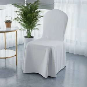 Áo ghế nhà hàng AG01 màu trắng phủ mềm dùng cho khách sạn hội nghị