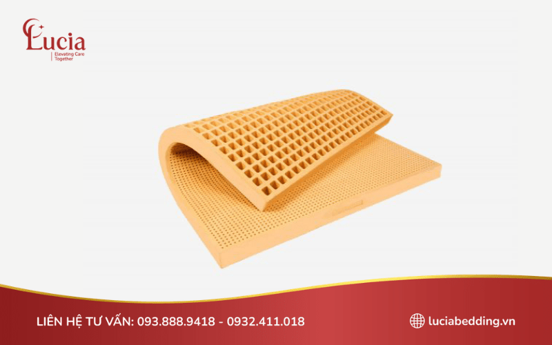 Đệm cao su thiên nhiên sở hữu cấu trúc bọt hở với hàng ngàn lỗ thoáng khí