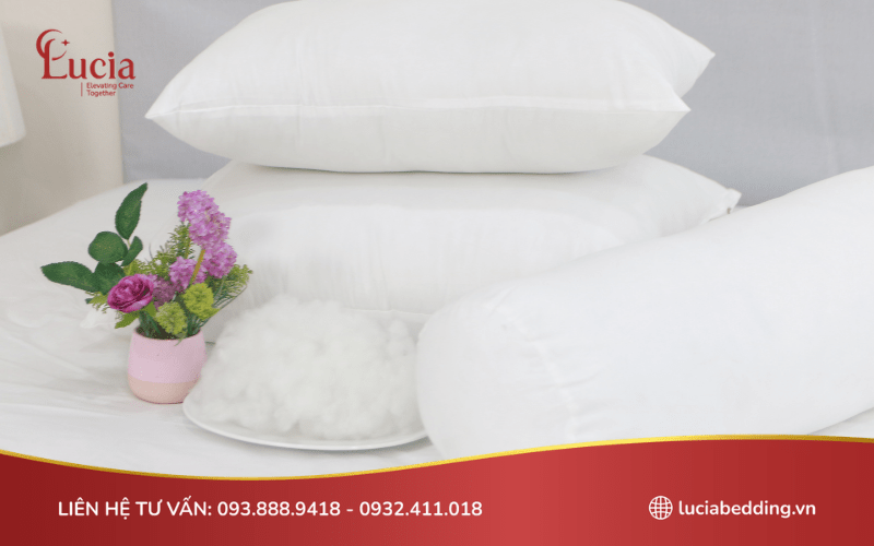 Gối khách sạn có độ êm ái tốt, giúp nâng đỡ cột sống hiệu quả