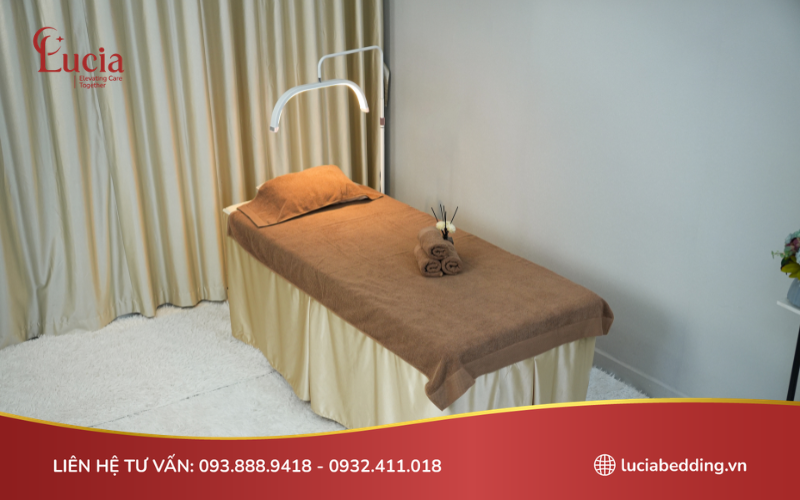 Khăn spa được sử dụng chuyên dụng trong các cơ sở spa, thẩm mỹ viện