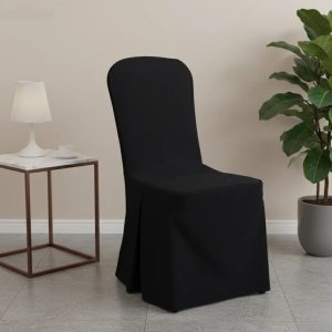 Áo ghế hội nghị màu đen chân rủ sang trọng dùng cho khách sạn nhà hàng sự kiện