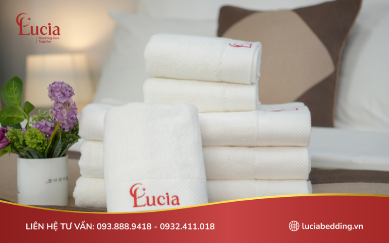 Khăn tay - Khăn tắm 100% Cotton của Lucia