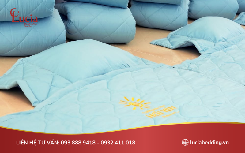 Kiểu may túi ngủ liền mền – tấm trải– gối